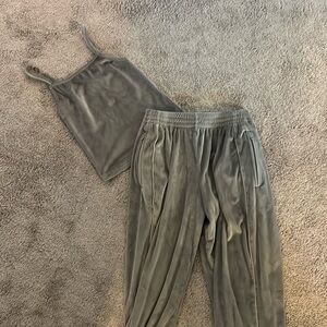 SKIMS velour tracksuit - grey/silver